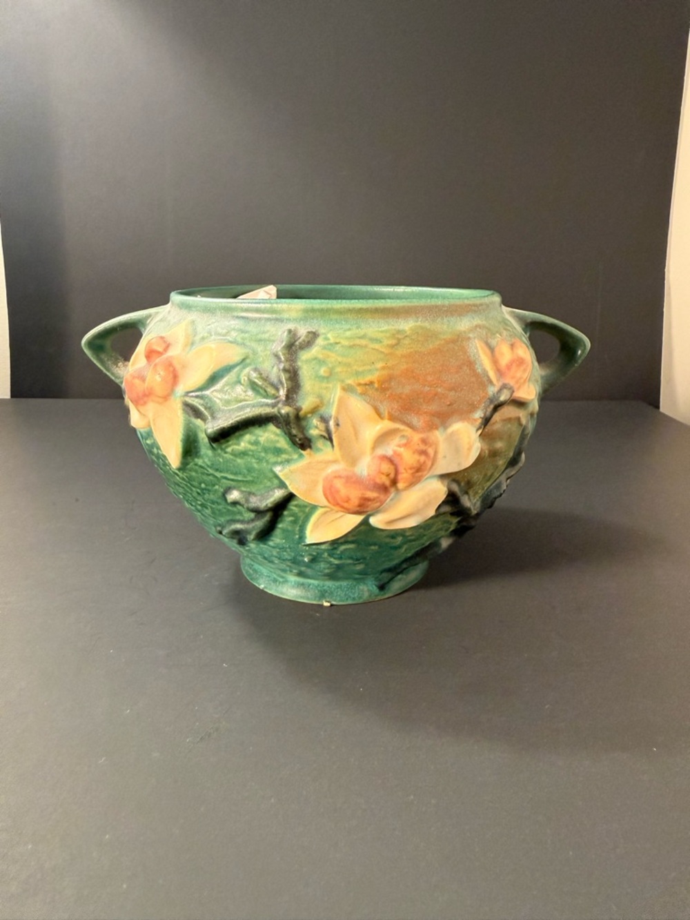Vintage Roseville Pottery Magnolia Jardiniere Bowl 665-4